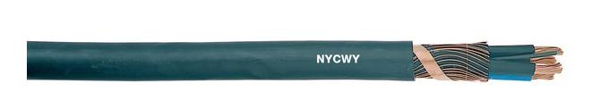LV van de het Koper Stevige Leider van NYCWY Naakte Kabel, de Ondergrondse Kabel van de het Lage Voltagemacht van pvc